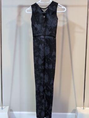 Black Tie-Dye Dance Jumpsuit - Acro Costume